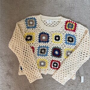 Colorful Crochet Cottagecore Sweater